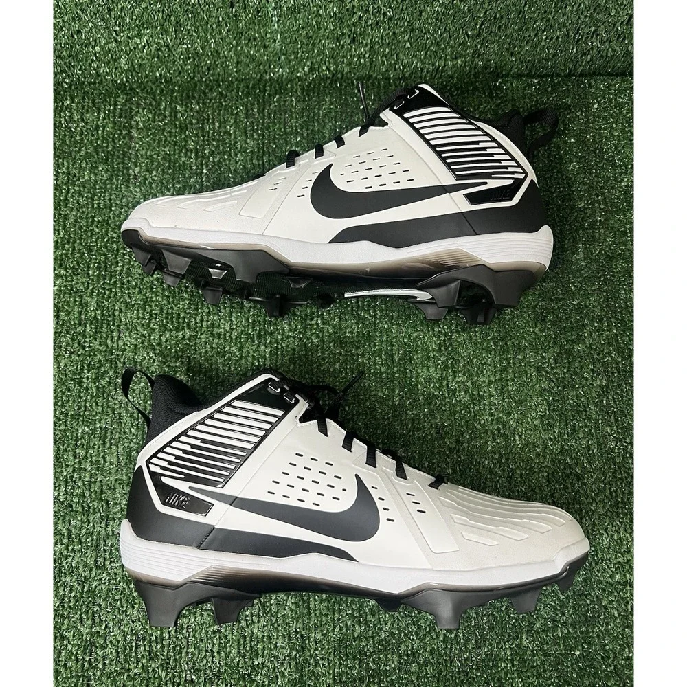 Nike Alpha Menace Strong White Black Football Cleats Men's Size 11.5 IB2572-100